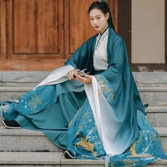 Chinese Ancient Hanfu Costume Women Clothes Traditional Tang Dynasty Folk Dance 07FC0E-D4 - KOEEK