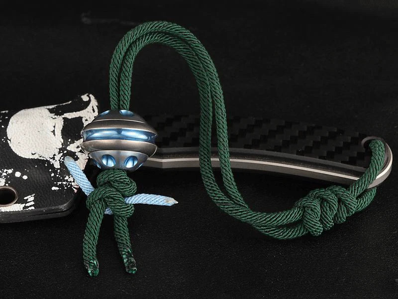 EDC Titanium Knife Lanyard Bead Necklace Pendant Bracelet DIY Spinner Gyro Toy* 07FC0E-D4 - KOEEK