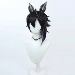 Vigil Arknights Anime Role Short Hair Wigs Hairpiece with Ears Cosplay Prop 07FC0E-D4 - KOEEK