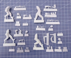 1/35 Resin Model Kit WWII French Army Soldier 4 Figures Unassembled Unpainted 07FC0E-D4 - KOEEK