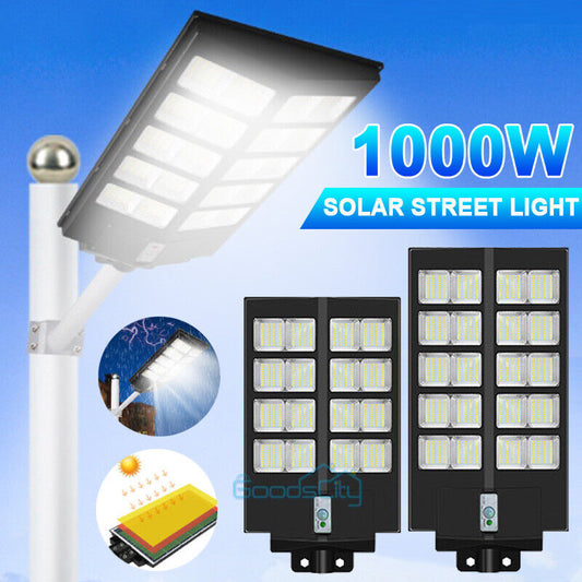 ny kommerciel LED Solar Street Flood Light Udendørs Dusk To Dawn Big Road Væglampe