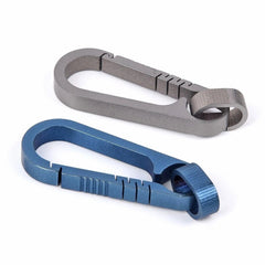 Titanium Alloy Carabiner D-Ring Key Chain Keychain Hook Clip Outdoor Pendant EDC 07FC0E-D4 - KOEEK