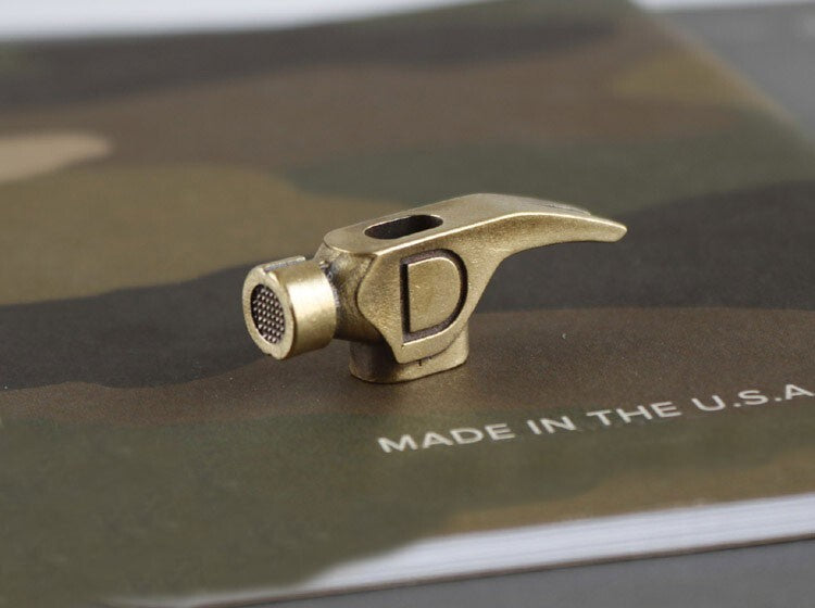 Solid Retro Brass DIY Hammer Creative Crowbar Keychain Knife Pendant EDC Tool 07FC0E-D4 - KOEEK