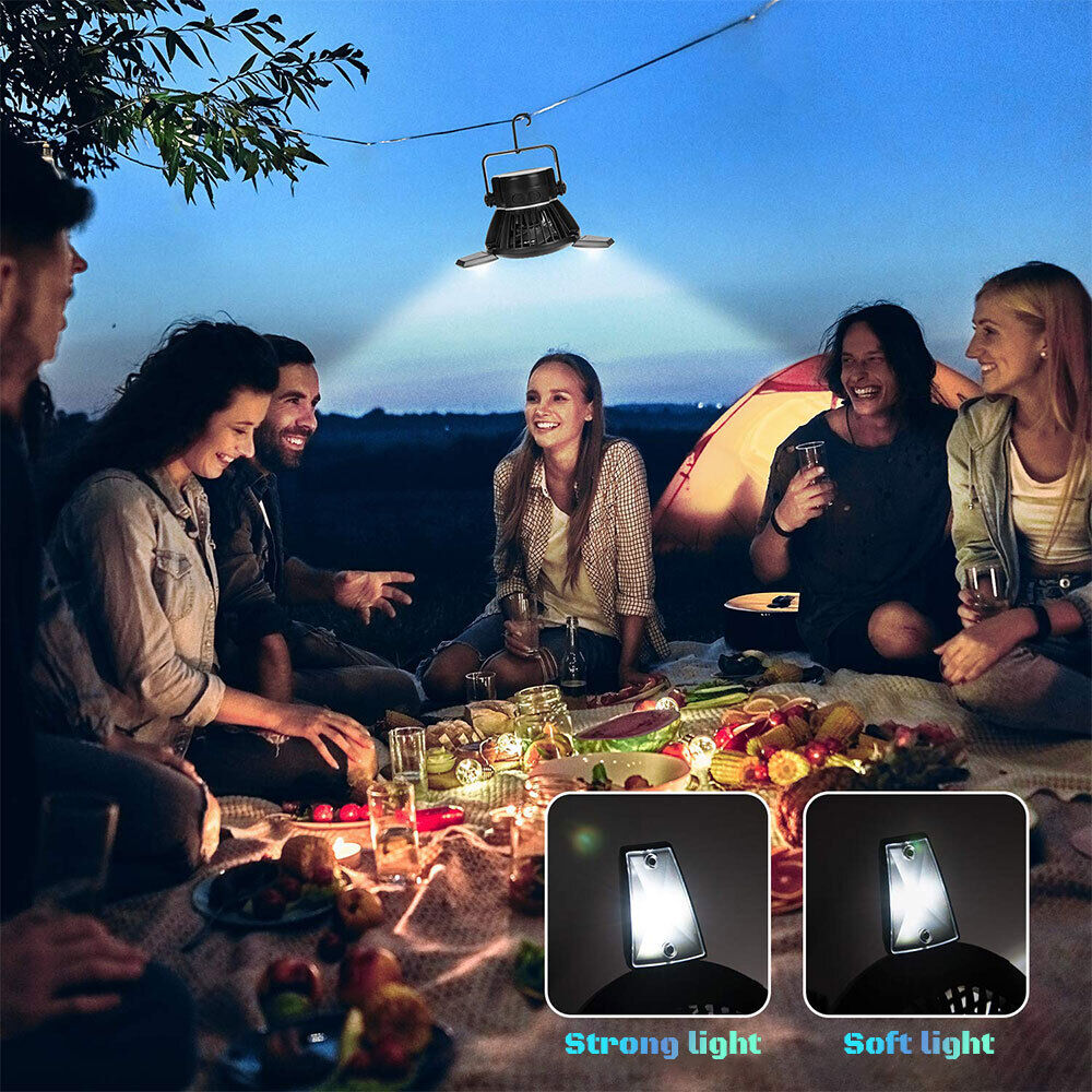 ny Portatil Ventilador De Aire Frio USB Oppladbar Abanico Piso Outdoor Con Luz LED