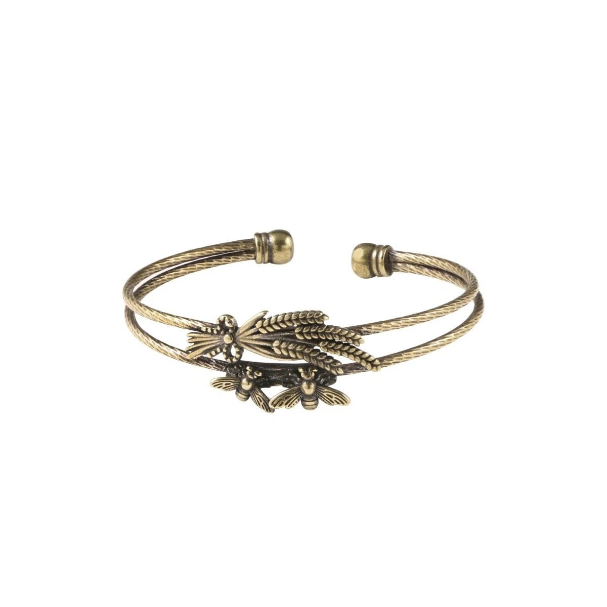 Chinese Style Brass Open Bangle Women’s Antique Copper Bracelet 07FC0E-D4 - KOEEK