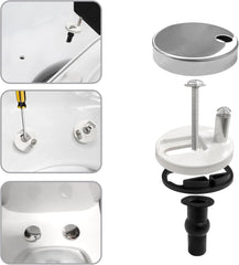 new Quacc 2 PCS Toilet Seat Hinge Fixings, Quick Release Top Silver QUACC - KOEEK