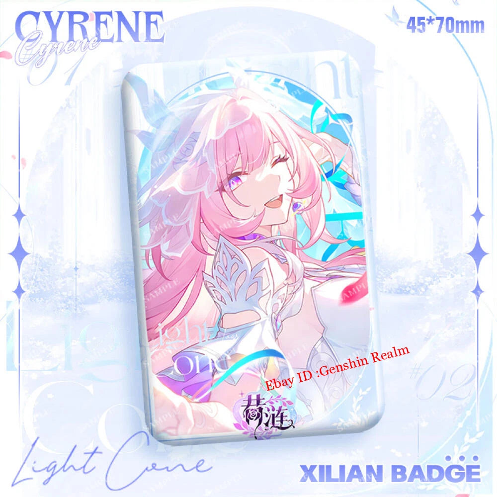 2Pcs/Set Anime Honkai: Star Rail Cyrene Figure Badge Decor Backpack Pendant Gift 07FC0E-D4 - KOEEK