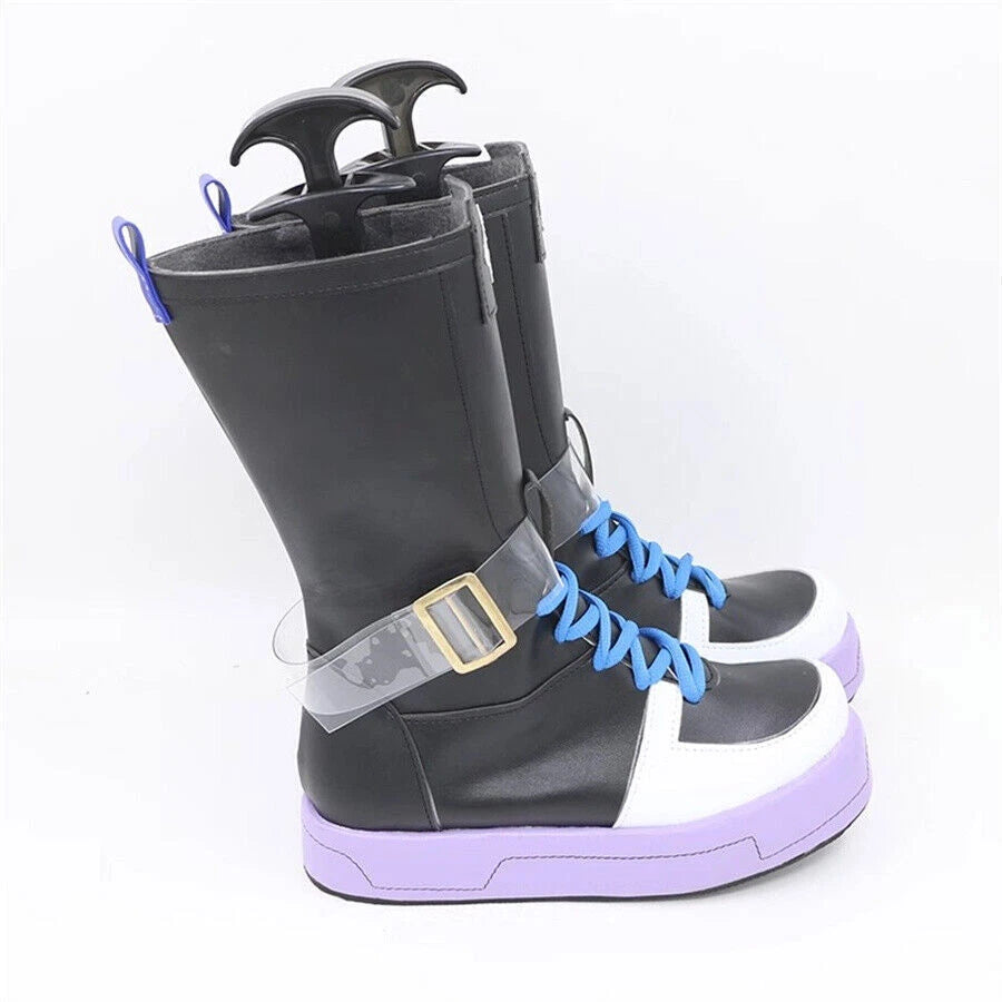 Anime Unisex Arknights Mizuki Cosplay PU Shoes Halloween Party Cos Long Boots 07FC0E-D4 - KOEEK