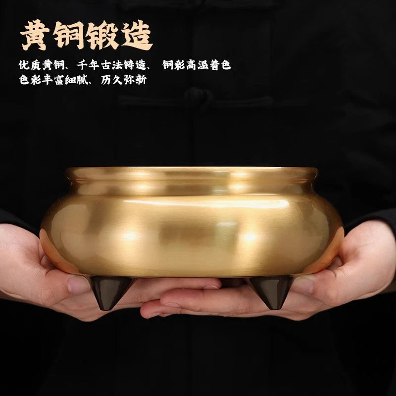 4.5cm Brass Incense Burner Line Censer Make Offerings Buddha Aromatherapy 07FC0E-D4 - KOEEK
