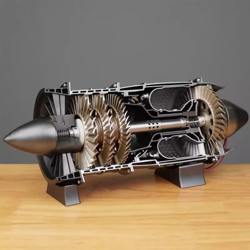 Mini Turbojet Engine Model Kit – 1:3 Scale, 12V Motor, Functional Fan Blades 07FC0E-D4 - KOEEK
