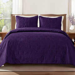 Queen Quilt Bedding Set,Soft Purple Bedspreads Quilts Queen Size for All Seasons 07FC0E-D4 - KOEEK