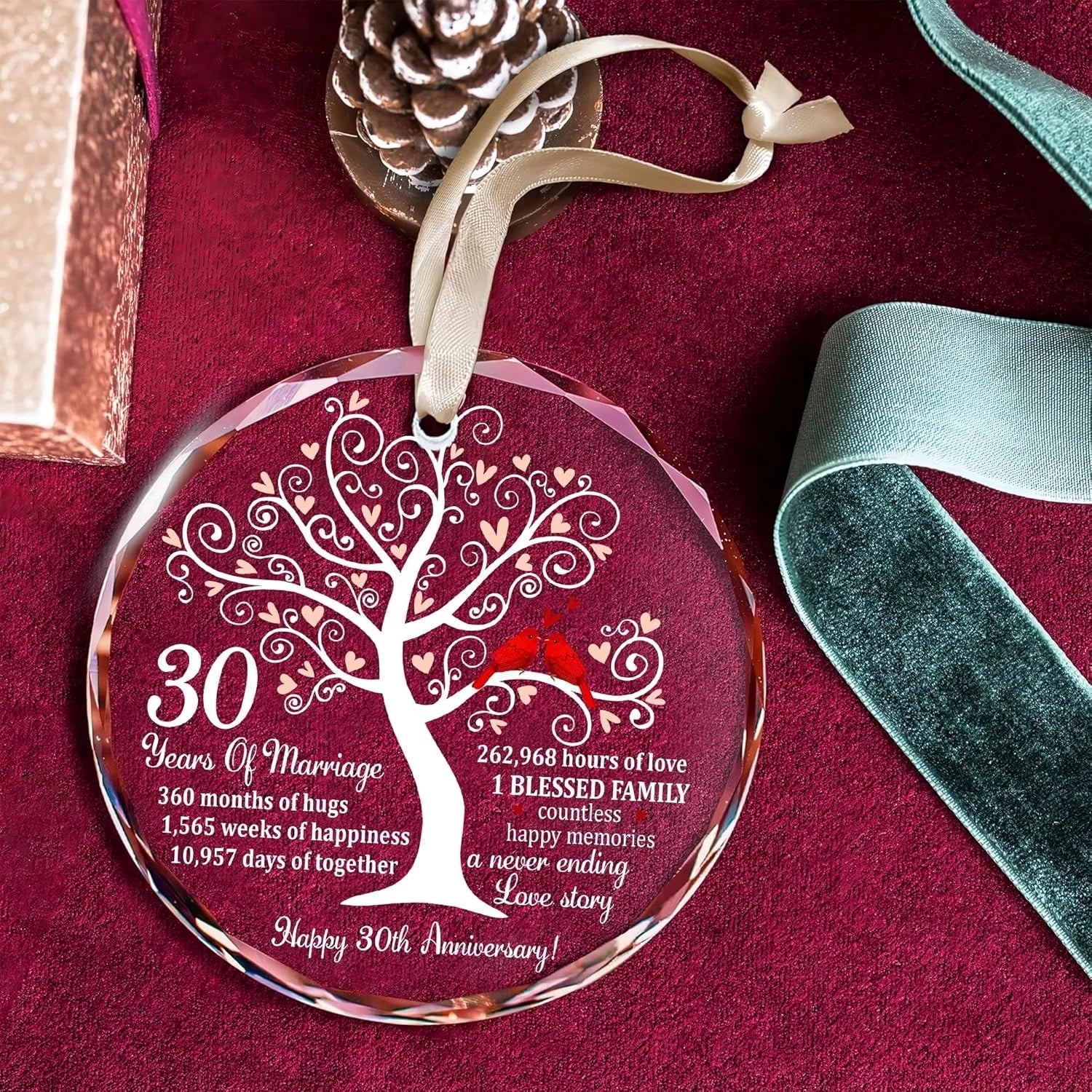 30th wedding anniversary decorations, suitable for husbands, wives, and parents 07FC0E-D4 - KOEEK