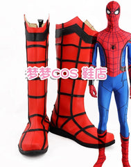 Spider-Man Cosplay Shoes Red Long Boots Custom Men's Leather Boot Gift 07FC0E-D4 - KOEEK