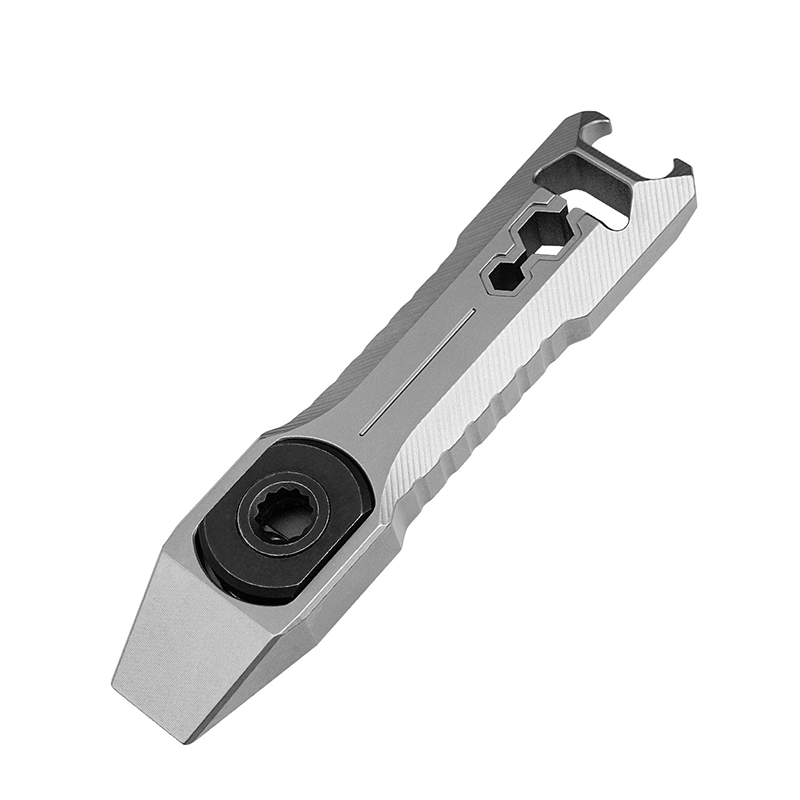 EDC Titanium Alloy Keychain Pocket Pry Bar Crowbar Opener Outdoor Multi Tools 07FC0E-D4 - KOEEK