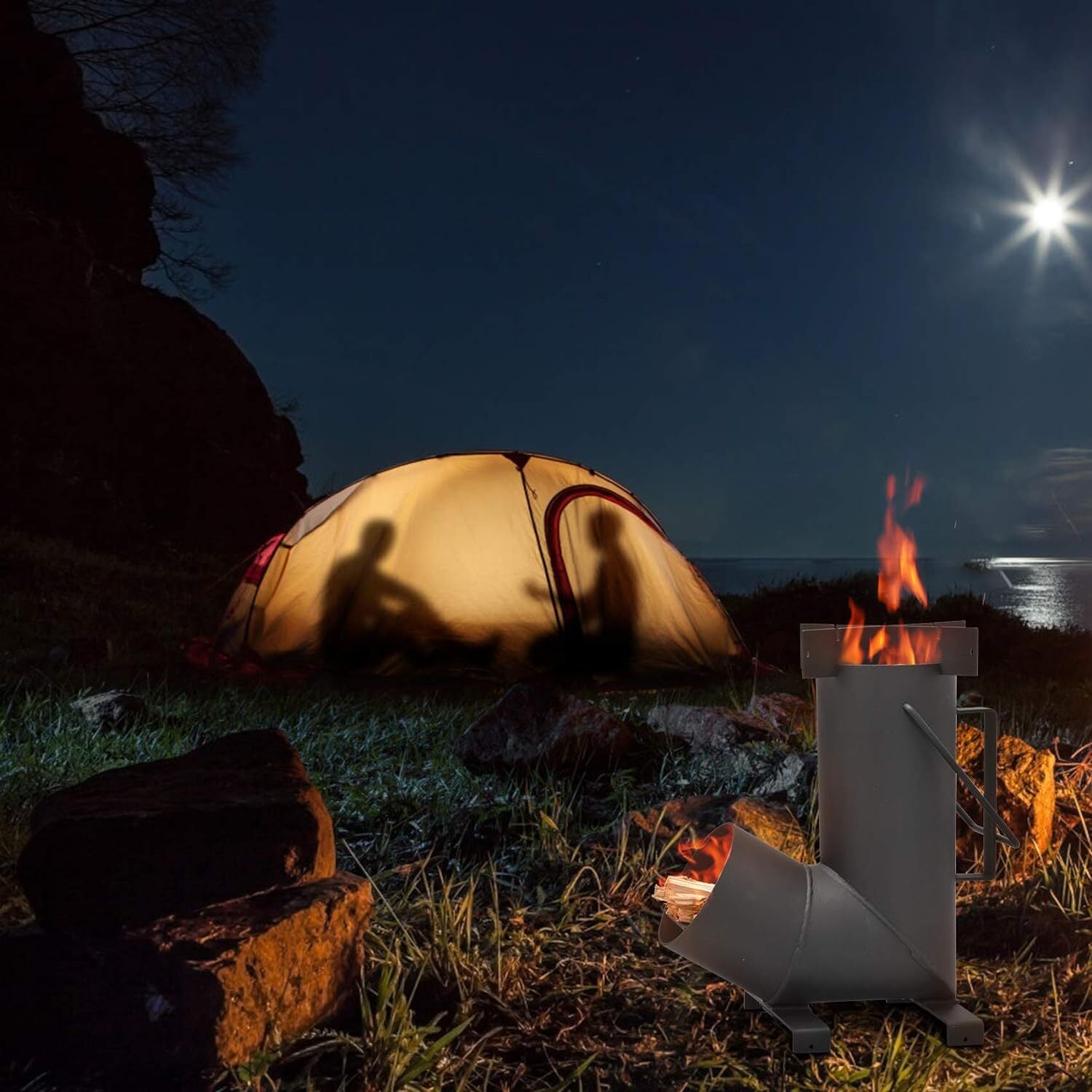 new Stanbroil Camping Rocket Stove for Outdoor Cooking, Portable Wood Burning... STANBROIL - KOEEK