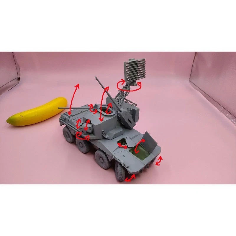 3D Printed 1/35 South African Bobcat ZA-35 anti-aircraft cannon Model Kit 07FC0E-D4 - KOEEK