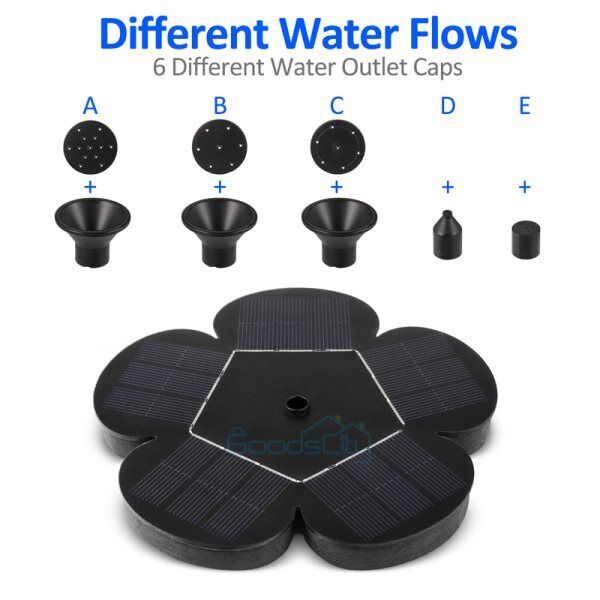 ny 1,4W Fuente Flotante Bomba De Agua Energía Solar Para Estanque De Jardín Piscina