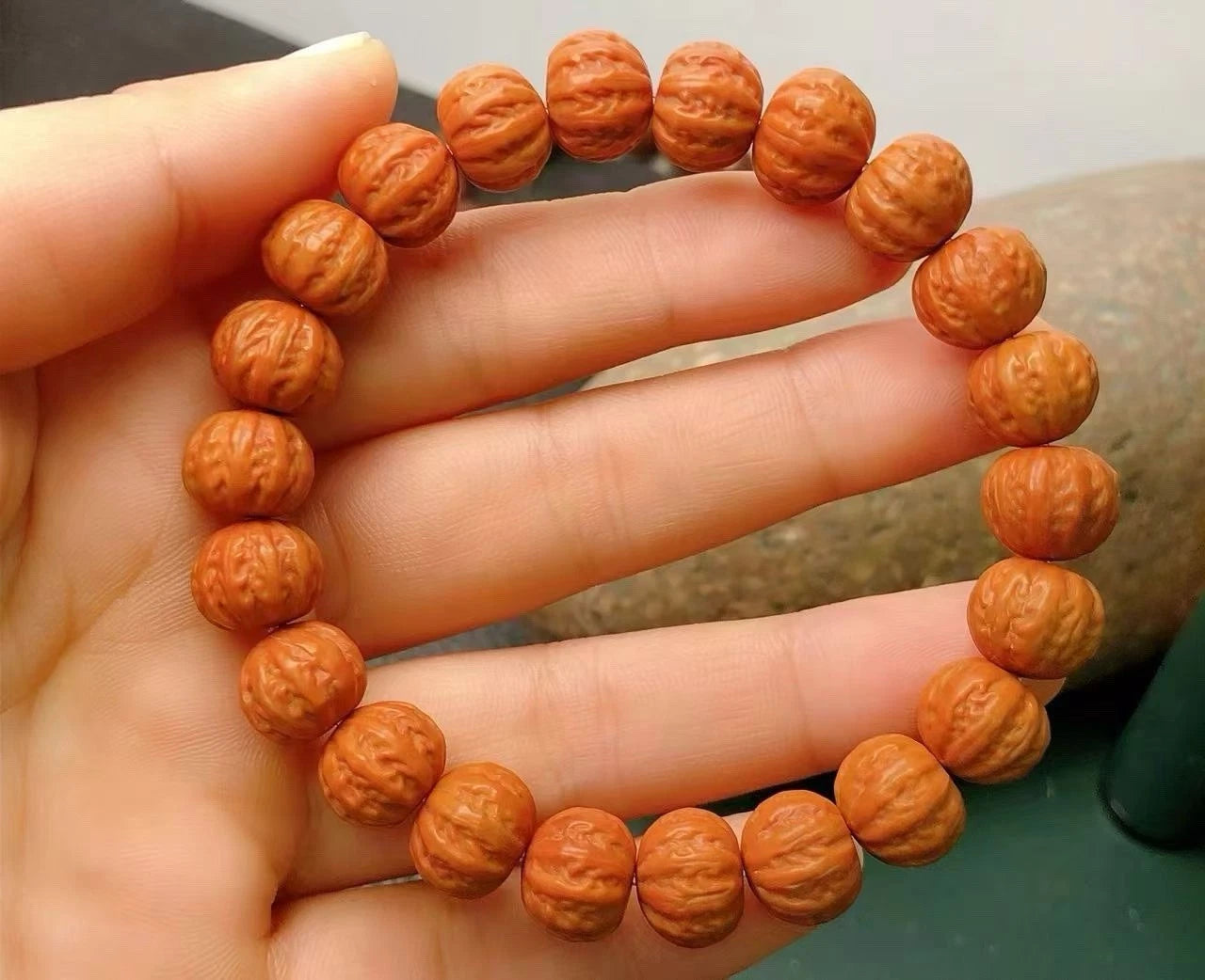 monkey-headed bracelet. Prayer beads. Buddha beads 11mm 07FC0E-D4 - KOEEK