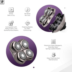 new Skull Shaver Carver PRO 4 Head Replacement Blade - Premium Hypo-Allergenic... SKULL SHAVER - KOEEK