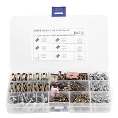 new 200PCS Car U‑Clips with Screw Assortment Kit, Automotive Screws Chrome/Brass 07FC0E-D4 - KOEEK