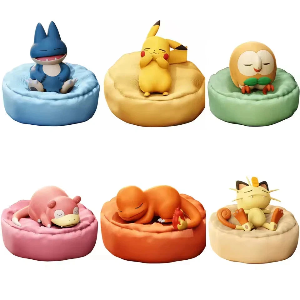 Pikachu Meowth Charmander Munchlax Slowpoke Rowlet Casual Time Collection 07FC0E-D4 - KOEEK