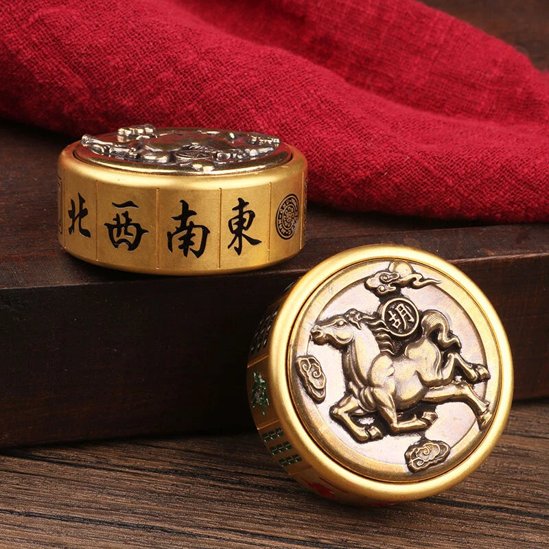 Brass Creative Fidget Spinner Brass Hand Spinner Pocket Decompression EDC Toy 07FC0E-D4 - KOEEK