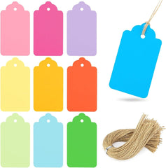 new Koogel 100PCS Gift Tags with Strings(3.3 * 1.8inch), 3.3 x 1.8 inch, Multi KOOGEL - KOEEK
