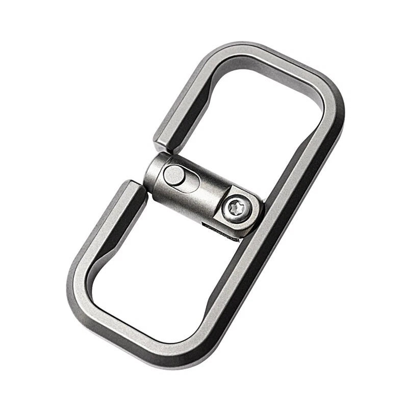EDC Titanium Alloy Press Lock Creative Keychain Portable Hang Buckle for Gift 07FC0E-D4 - KOEEK