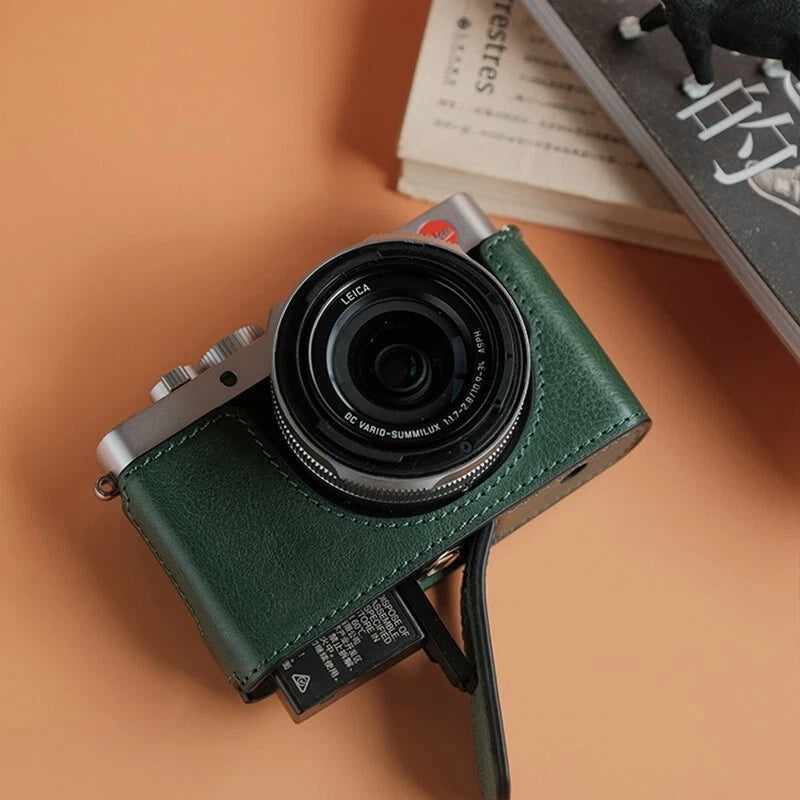Leather Camera Bag Case For Leica D-LUX8 Dlux8 Protect Cover Belt Strap 07FC0E-D4 - KOEEK