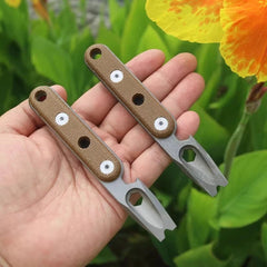 EDC Titanium Pry Bar Crowbar Bottle Opener Portable Pocket Outdoor Multi Tools 07FC0E-D4 - KOEEK