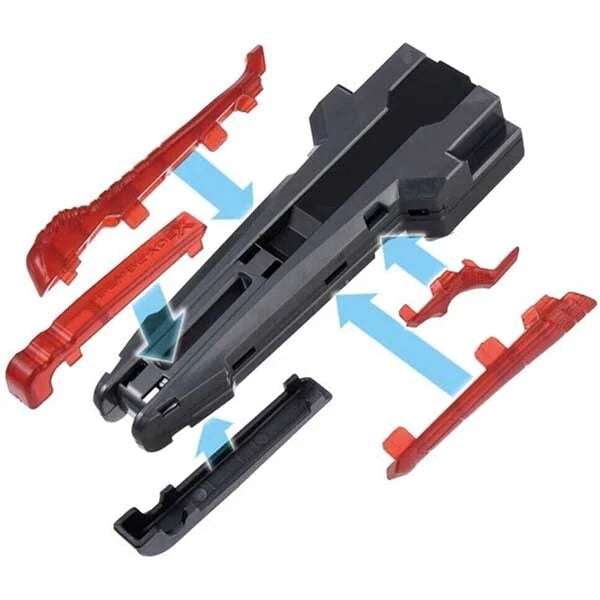 TAKARA TOMY Rubber Custom Launcher Grip Gun Metal Beyblade X BX41 Official TAKARA - KOEEK
