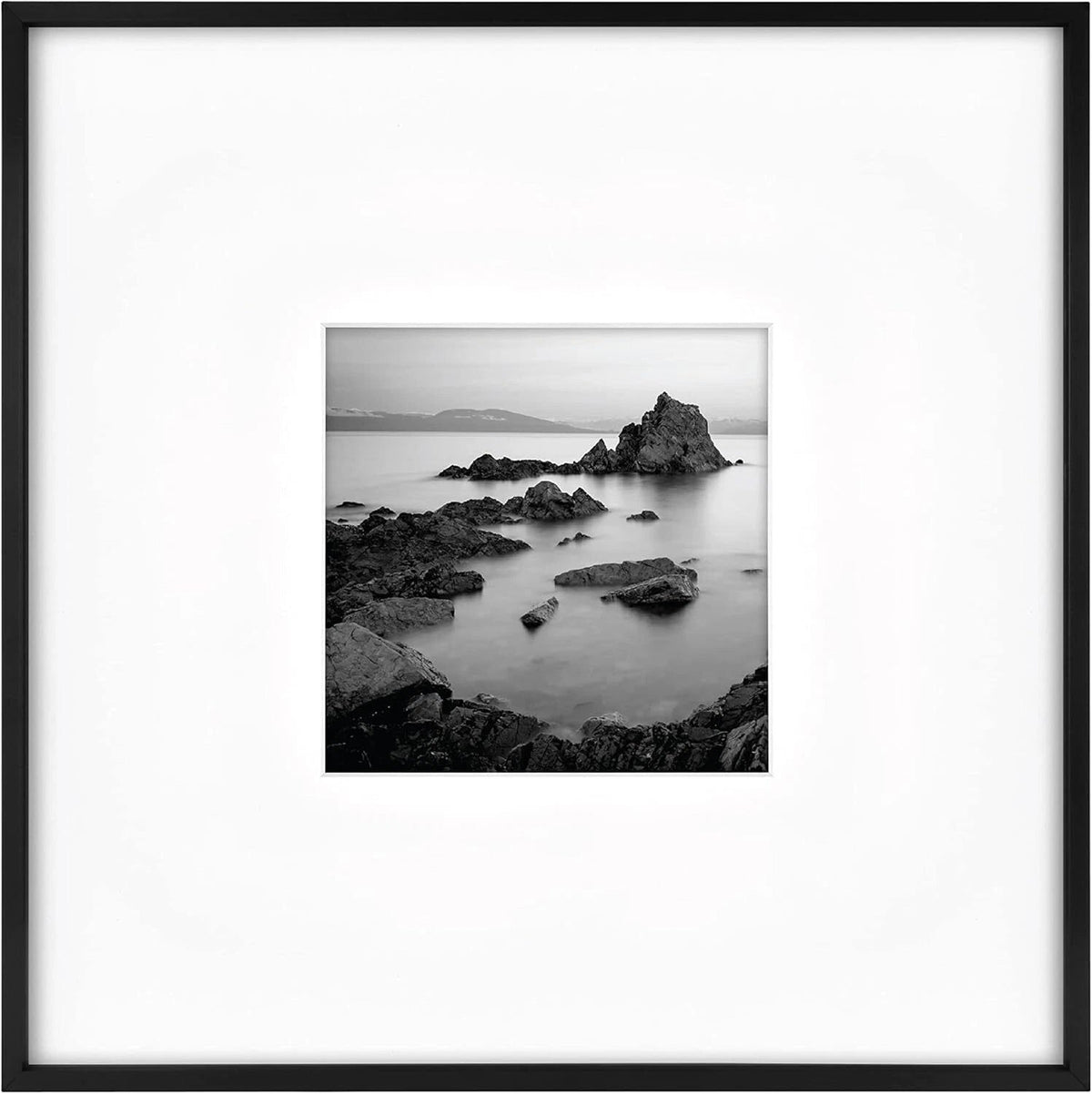 Metal Gallery Wall Frame, Black, 18x18-inch Matte to 8x8-inch 07FC0E-D4 - KOEEK