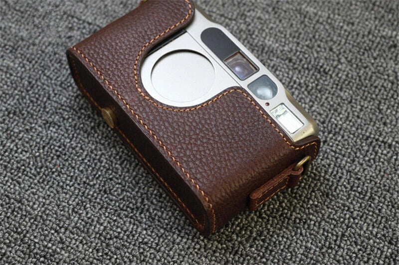 Leather Handmade Camera Half Case Protective Cover for Contax T2 07FC0E-D4 - KOEEK