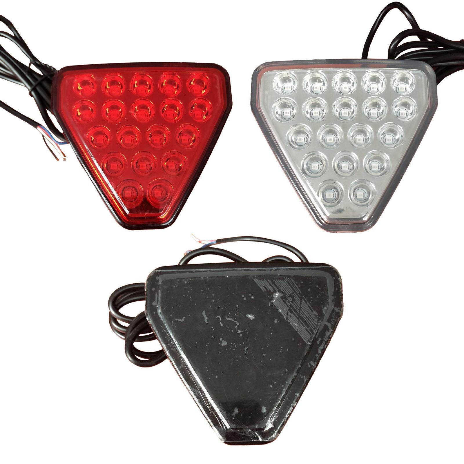 new 12V Flashing Blink Brake Tail Light LED Safety Warning Triangle 3rd Strobe Red koeek - KOEEK