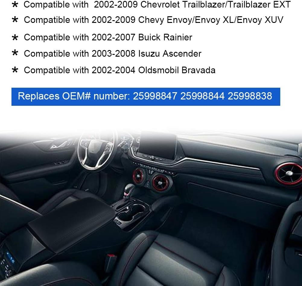 new Compatible with Center Console Lid Armrest Kit Chevy GMC Trailblazer EXT... 07FC0E-D4 - KOEEK