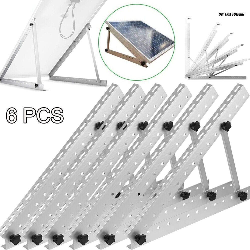 ny 2-8x Solpanel RV Tilt Mount Beslag Tag Flad Overflade Justerbar Vinkelramme