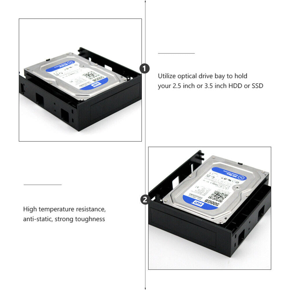 ny bærbar stativ Harddisk monteringsbrakett 5.25 HDD Disk Optisk brønn