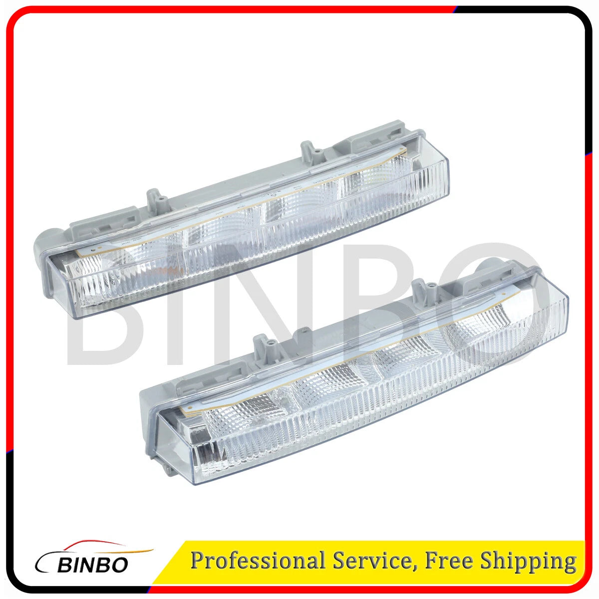 6Pcs Front Fog Light Grille Chrome Trim Cover For 13-15 Mercedes X204 GLK350 07FC0E-D4 - KOEEK