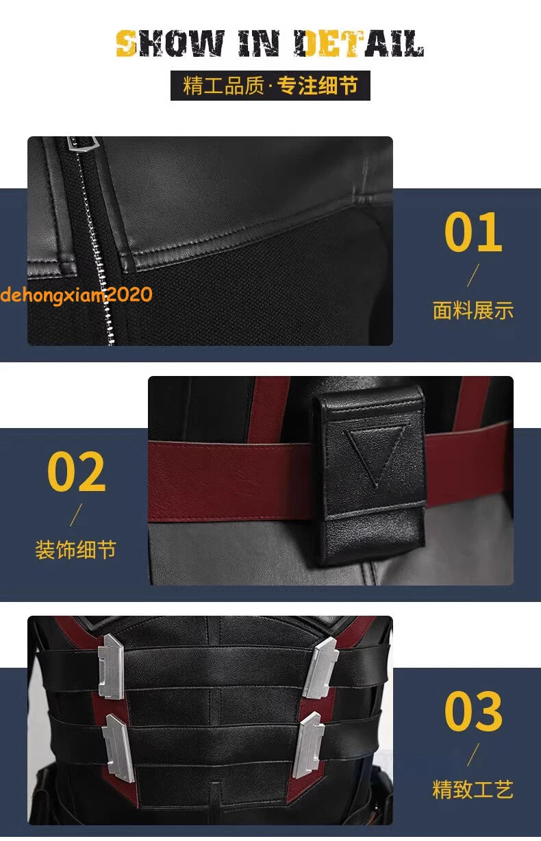 Deadpool 3 Blade Cosplay Costume Outfits Men Vest Pants Shoes Full Set Halloween 07FC0E-D4 - KOEEK