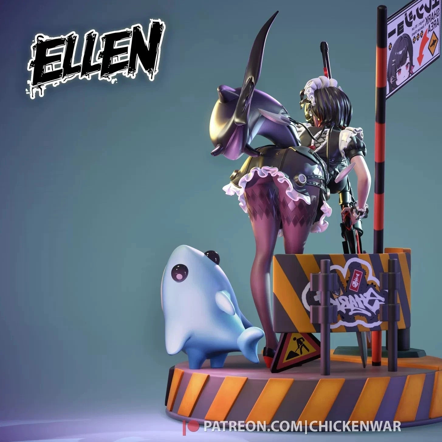 Zenless Zone Zero Ellen Joe 1/6 Resin Statue Toy Collect 3D Printing Painted 07FC0E-D4 - KOEEK