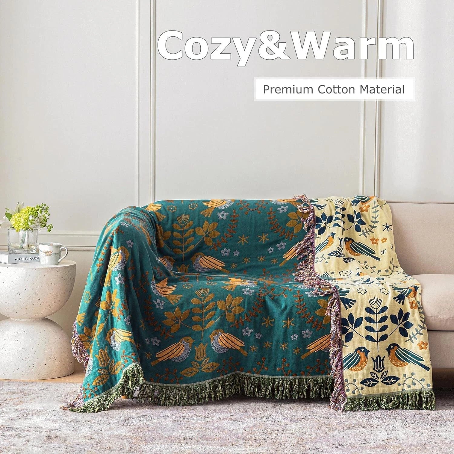 Bohemian Bed Blanket -  Cotton Super Soft Rustic Comforter 07FC0E-D4 - KOEEK