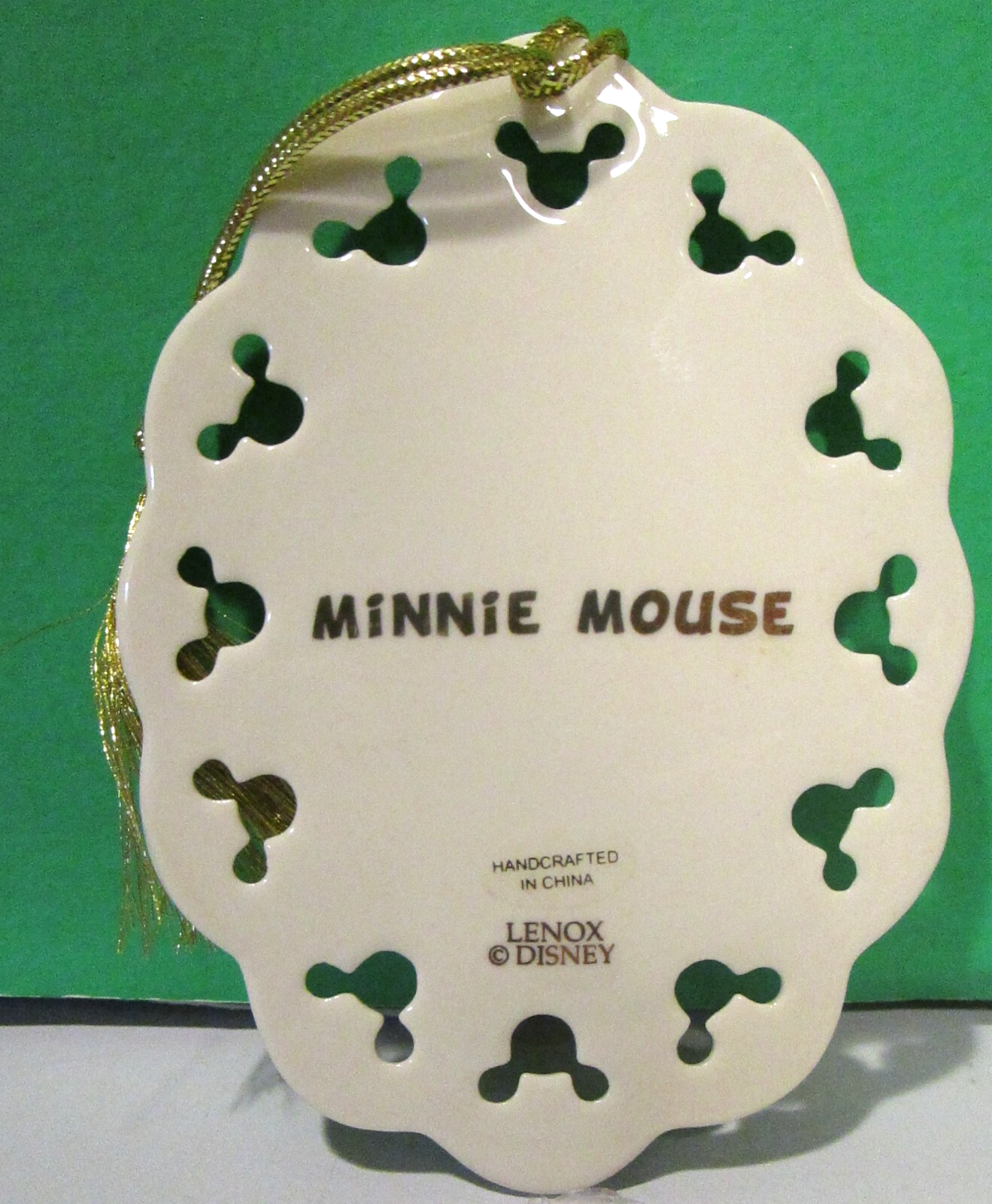 LENOX  Disney MICKEY & MINNIE MOUSE CAMEO - Flat Style ORNAMENTS -- ES LENOX - KOEEK