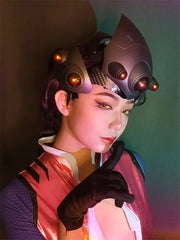 Overwatch Game Widowmaker Cosplay Helmet Mask LED Light PVC Props Comic-Con 07FC0E-D4 - KOEEK