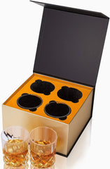 10 oz Ice Glasses for Scotch, Spirits and Cocktails - Set of 4 07FC0E-D4 - KOEEK