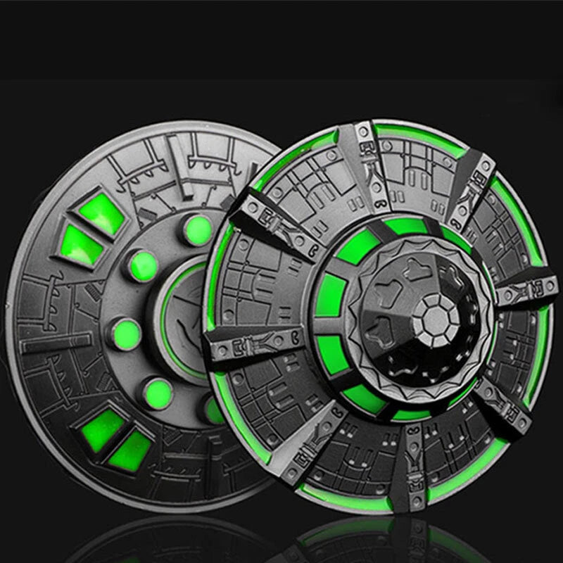 EDC Alien UFO Luminous Fidget Spinner Adult Metal Fidget Toys ADHD Hand Spinner 07FC0E-D4 - KOEEK