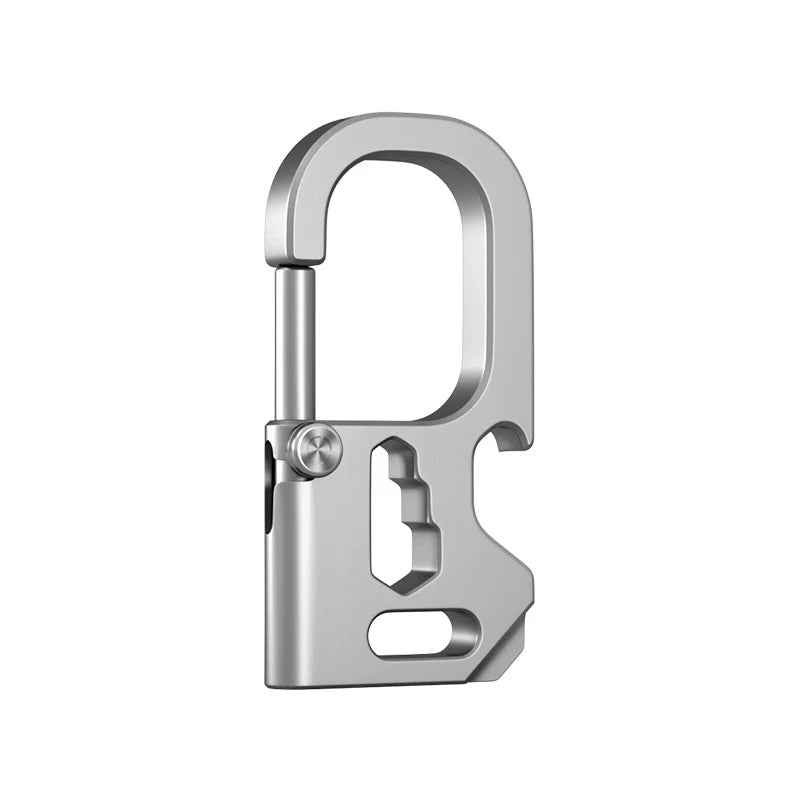 Outdoor  EDC Titanium Mechanic Key Chain Carabiner Bottle Opener Multi Tools 07FC0E-D4 - KOEEK