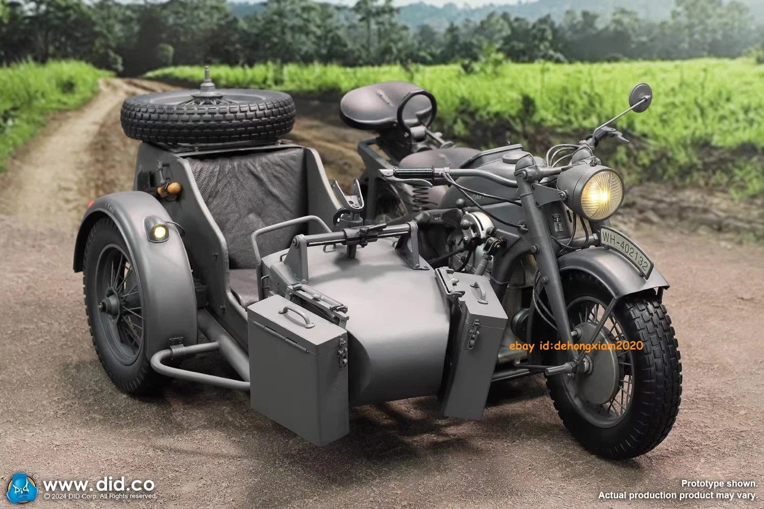 DID E60075G 1/6 Motor Tricycle Motorcycle Model KS750 Gray Color Figure Toys DID - KOEEK