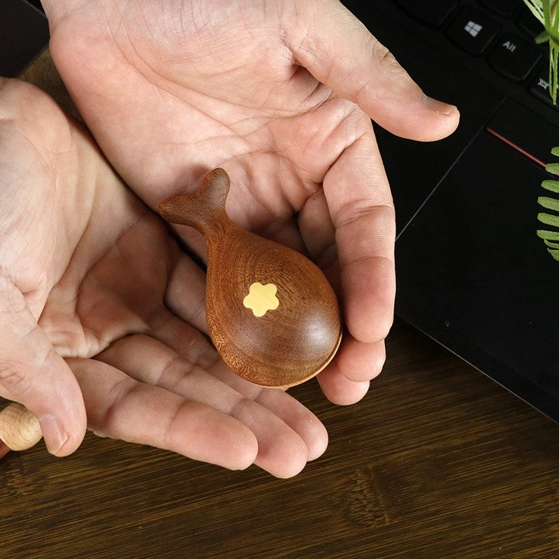 4.3x4.1x7.8cm Wooden Mokugyo Percussion Instrument Carved Wood Meditation Decor 07FC0E-D4 - KOEEK