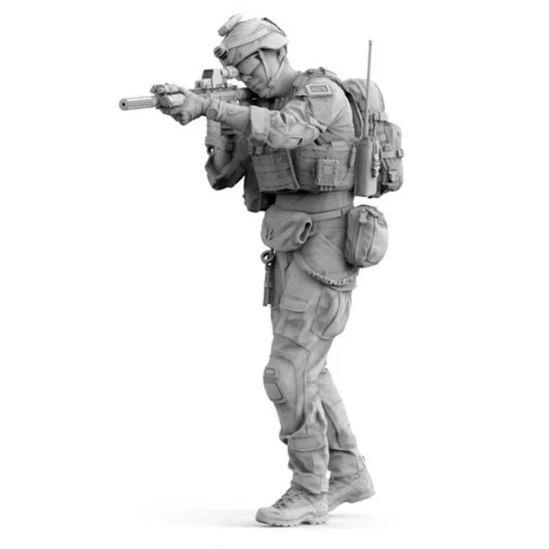 1/16 Resin Figure Model Kit Modern US Army Soldier Unassambled Unpainted 07FC0E-D4 - KOEEK