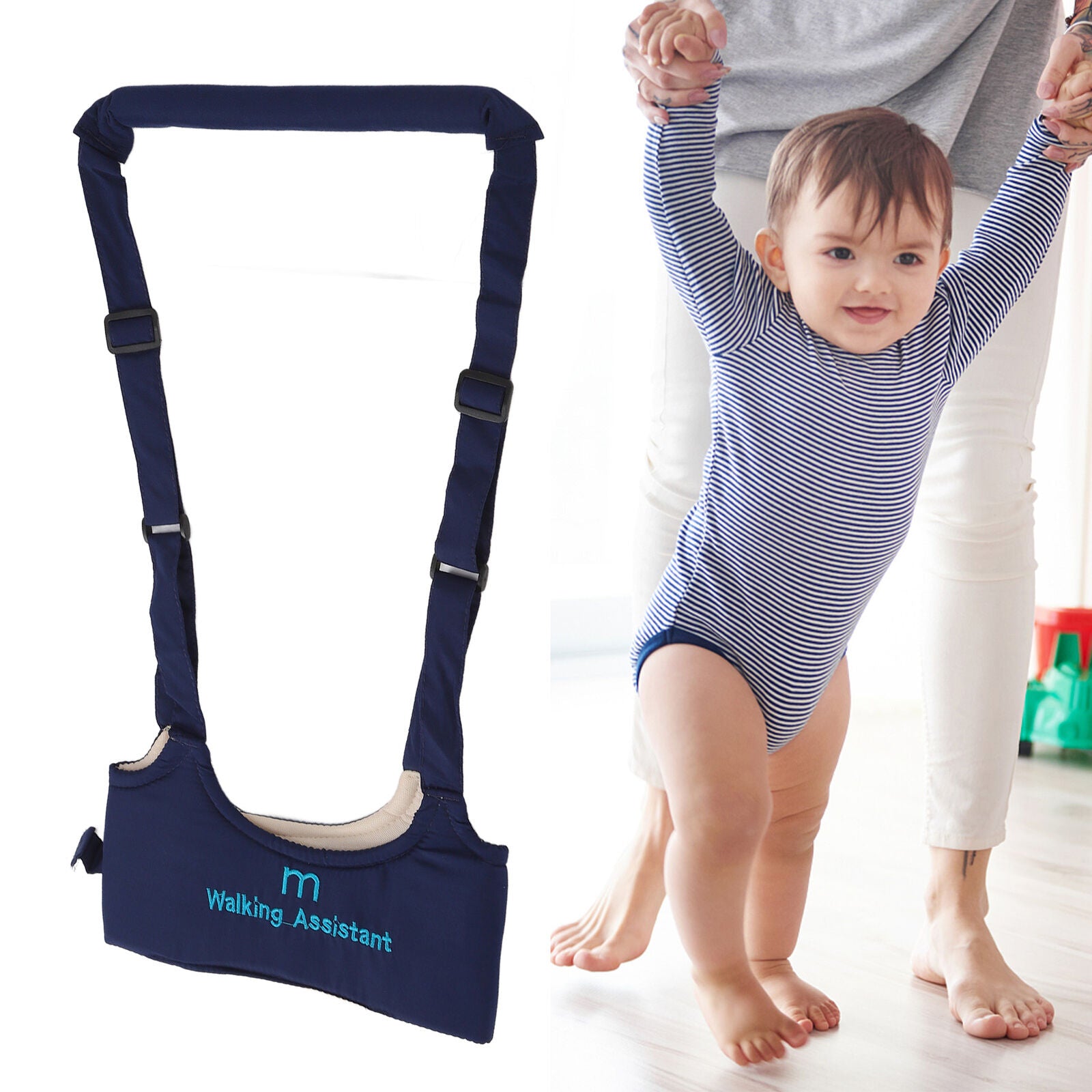 new Baby Harness Relieve Back Prevent Getting Lost Walker Helper(Navy Blue ) HGF koeek - KOEEK